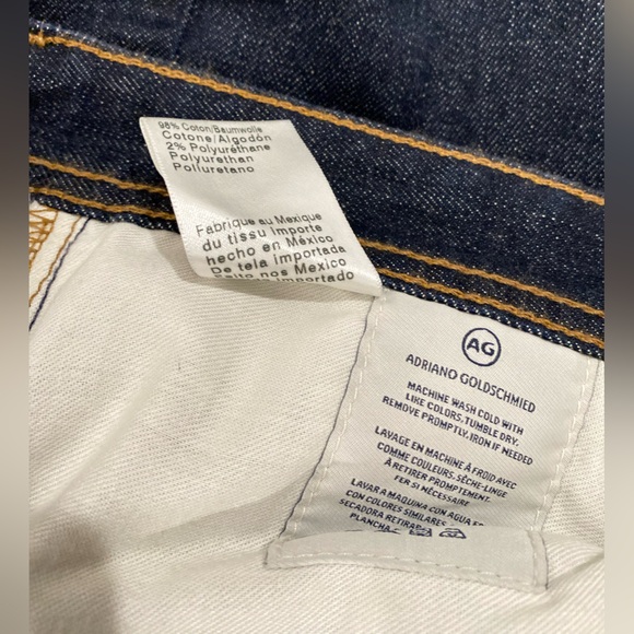 AG Adriano Goldschmied Jeans Mens 36 х 32 Blue Slim Straight Leg - Picture 9 of 17